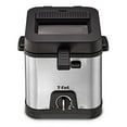 thumbnail image 1 of T-fal FF492D Stainless Steel 1.2-Liter Oil Capacity Adjustable Temperature Mini Deep Fryer with Removable Lid, 0.66-Pound, Sil, 1 of 1