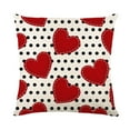 thumbnail image 2 of 4PCS Valentine's Day Cotton Linen Pillow Case Sofa Cushion Cover Home Decor Polyester, 2 of 7