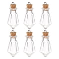 thumbnail image 1 of Shisuyan 6PCS Mini Glass Bottles Message Treasure Charm Pendant Kit Clear Vials with Corks Miniature Empty Sample Jars, 1 of 9