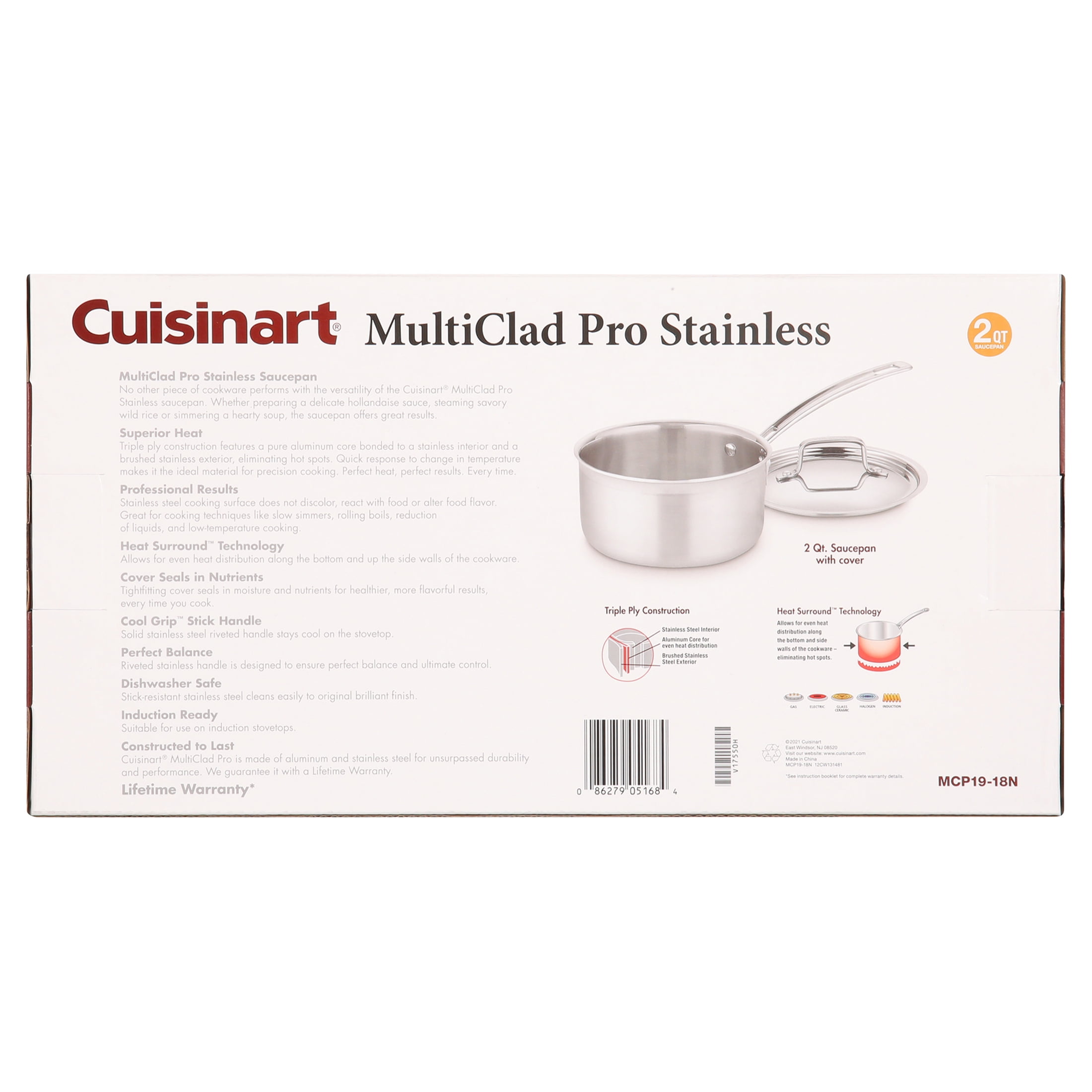 Cuisinart MultiClad Pro Stainless 2-Quart Saucepan - 9476786