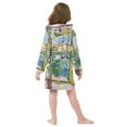 thumbnail image 7 of FORMRS Niños Bathrobe Unisex Hooded Robe Soft Plush Pajamas Sleepwear, Size 7-9T, Yellow Window, 7 of 7