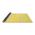thumbnail image 2 of Ahgly Company Indoor Square Solid Yellow Modern Area Rugs, 4' Square, 2 of 4