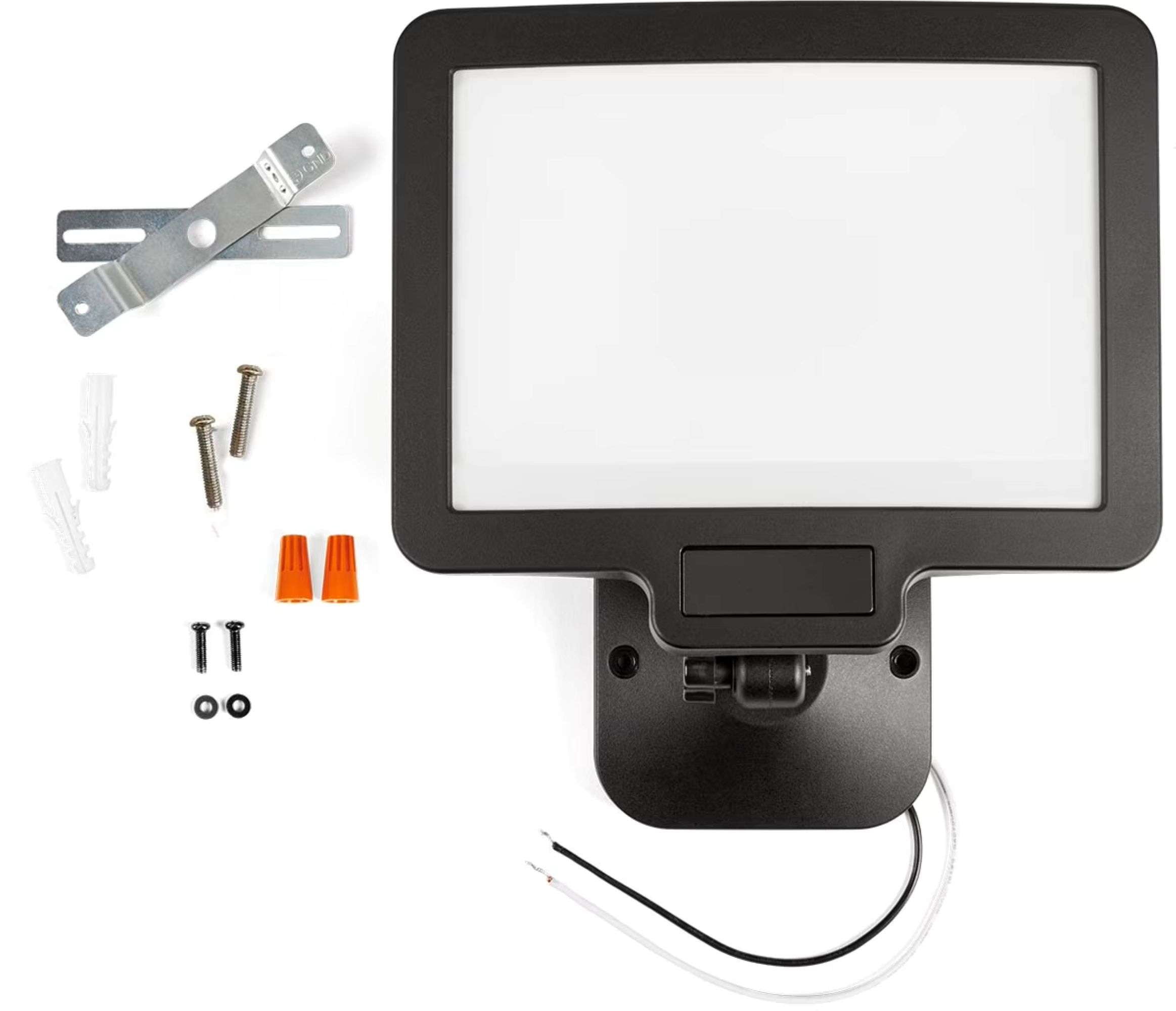 Hyper Tough LED Motion Security Light, 3000 Lumens, Hardwired, Triple Adjustable Heads, Dusk-to-Dawn, 120° Motion Sensor, Black, Outdoor Flood Light, Requires Installation