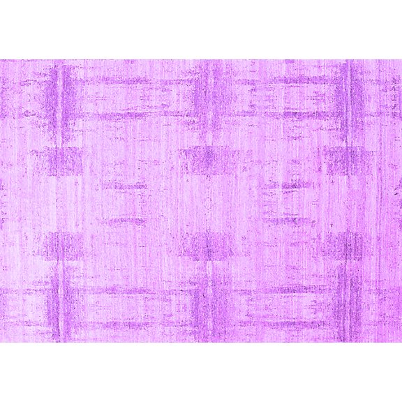 Ahgly Company Indoor Rectangle Solid Purple Modern Area Rugs, 7' x 10'