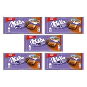 Milka OREO Brownie Milk Chocolate, 100g /3.5 Ounce (Pack of 5)