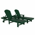 thumbnail image 2 of WestinTrends Adirondack Poly Reclining Chaise Lounge With Arms & Wheels (Set Of 2), Dark Green, 2 of 5