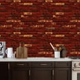 thumbnail image 2 of Peel and Stick Wallpaper Red Brick Wall Rustic Texture Warm Tones Wall Mural 17.7in x 9.8ft Self Adhesive Removable Wall Paper Renter Friendly Wallpaper for Nursery Bedroom Cabinets, 2 of 8