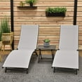 thumbnail image 2 of Vivere Aluminum Coral Springs 3 Piece Set Made with Premium Phifertex Outdoor Fabric (265 lb Capacity) River Pebble, 2 of 7