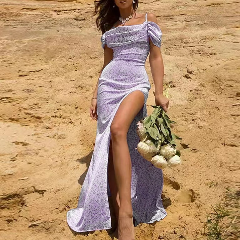 Ladies purple shop church dresses