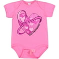 thumbnail image 3 of Inktastic Breast Cancer Awareness- Pink Ribbon Around Heart Boys or Girls Baby Bodysuit, 3 of 5