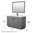thumbnail image 6 of Wyndham Collection Miranda 54" Plywood Single Bathroom Vanity in Dark Gray/Black, 6 of 7