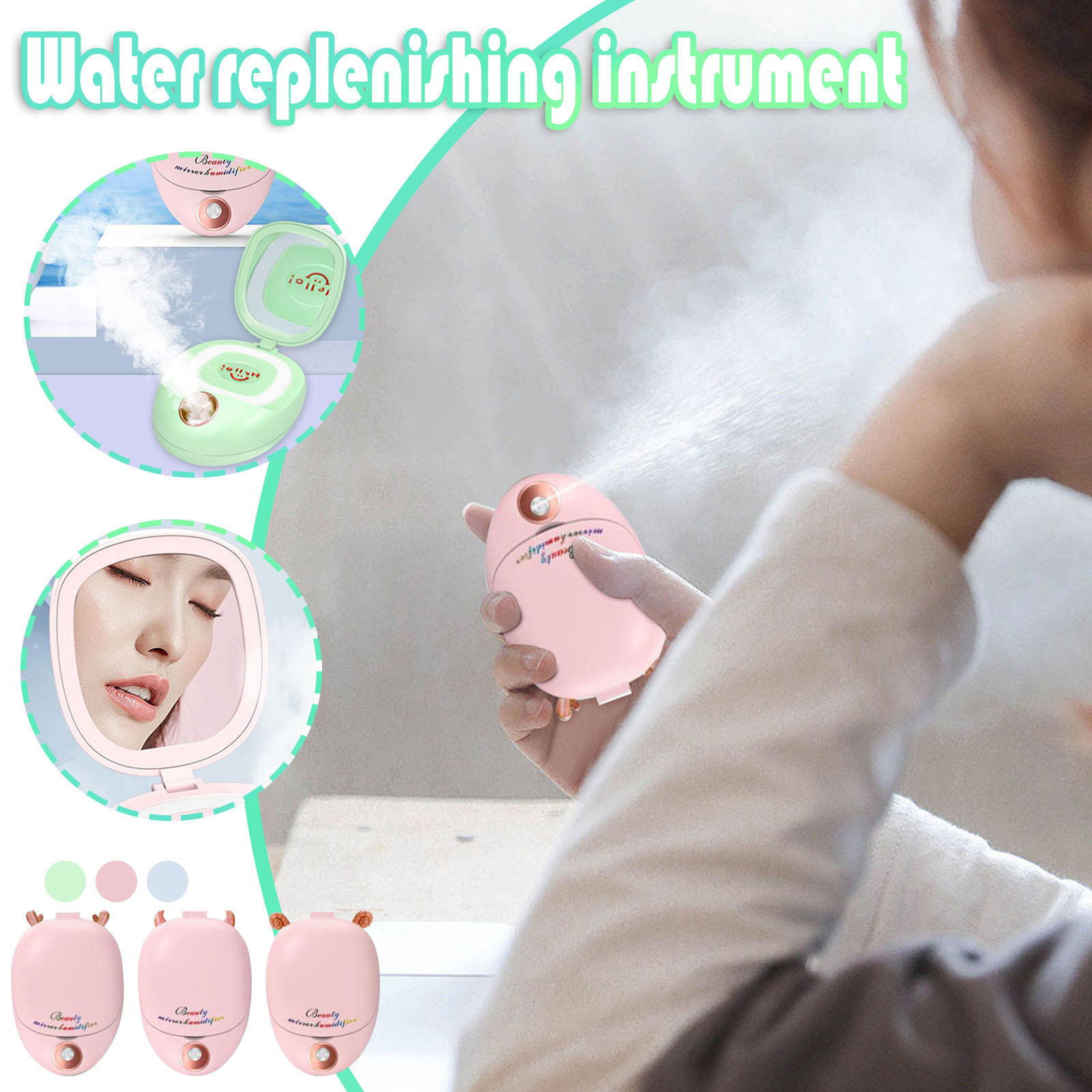 Bearachild Humidificador De Niebla Nebulizador Facial Portátil Máquina