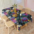 thumbnail image 3 of Pioneer Flower Floral Print Pattern Rectangle Tablecloth 60"x120", Waterproof Polyester Table Cloth, Wipeable Spillproof for Dining Camping Indoor Outdoor, 3 of 6