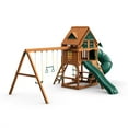 Gorilla Playsets Mountaineer Treehouse Wooden Swing Set with Fort Add