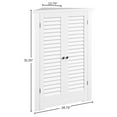 thumbnail image 4 of Lavish Home 3-Shelf Corner Storage Cabinet with Shutter Doors and Adjustable Shelves, White, 4 of 5