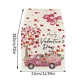 thumbnail image 2 of Decorative Table Banner Delicate Valentine Day Table Cover Linen Printed Party Table Flag for Festive Events and Gatherings, 2 of 3