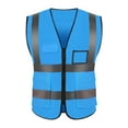 thumbnail image 1 of Chaleco de seguridad transpirable y reflectante Yesbay, de tela azul claro, 1 of 7
