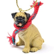Conversation Concepts Pug Miniature Dog Ornament - Fawn
