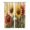 Red Orange Dark Orange Lemon Yellow, variant on Summer Sunflowers Kitchen Curtains 96 Inch Length, Vintage Oil Painting Red Yellow Floral Grommet Top Bedroom Living Room Curtains, Light Filtering Cafe Curtain Drapes 2 Panels Set 104''x96''