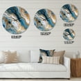 thumbnail image 4 of Designart "Marble Dreams Blue And White Vision" Abstract Oversized Wall Clock, 4 of 6