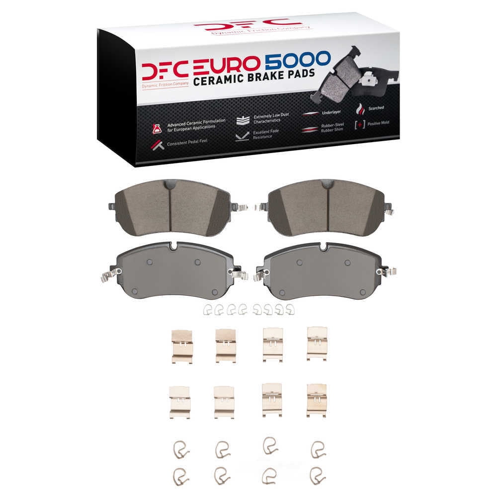 Dynamic Friction Company 1600-2416-01 DFC EURO 5000 Ceramic Brake Pads and Hardware Kit
