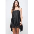 thumbnail image 1 of Mini Vestido Negro Vaporoso Tiras Metálicas Fiesta Talla Mediano Miley+Molly K1147A, 1 of 2