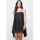 thumbnail image 1 of Mini Vestido Negro Vaporoso Tiras Metálicas Fiesta Talla Grande, ,Miley+Molly Miley+Molly K1147A, 1 of 2