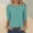 Mint Green, variant on SROBPTY Womens Fall Top, 3/4 Sleeve Shirts for Women, Women's Casual Loose Button V Neck 3/4 Sleeve T-shirt Top Mint Green,XXXXXL