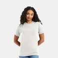 thumbnail image 2 of Hanes - Women Bulk T-Shirt, Short Sleeve Tee | Crew Neck, Classic Fit | 100% Cotton, 5 oz | White Pack - 6, Size: Small, 2 of 6