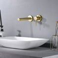 thumbnail image 6 of Sumerain Wall Mount Bathroom Faucet, Brushed Gold Single Handle Vanity Basin Faucet with Rough in Valve, 6 of 9