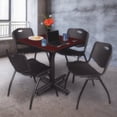 thumbnail image 3 of Regency 30 in. Square X-Base Breakroom Table- Mahogany, 4 M Stack Chairs- Black, 3 of 10