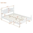 thumbnail image 3 of Full Size Platform Bed with Headboard, Retro Style Wooden Full Bed Frame with Slat Support, Full Size Beds for Kids Teens Adults, No Box Spring Need, White 1, 3 of 9