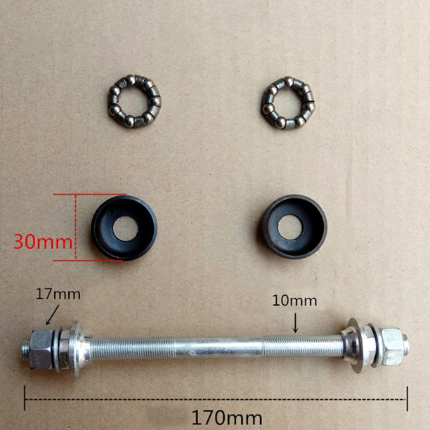 BTOER Bike Wheel Hub Axle Front Rear Solid Shaft Lever Solid Spindle