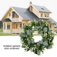 thumbnail image 2 of Flower Wreath Large Eucalyptus Patio Garden Green Spring Home Garland Ornaments, 2 of 6