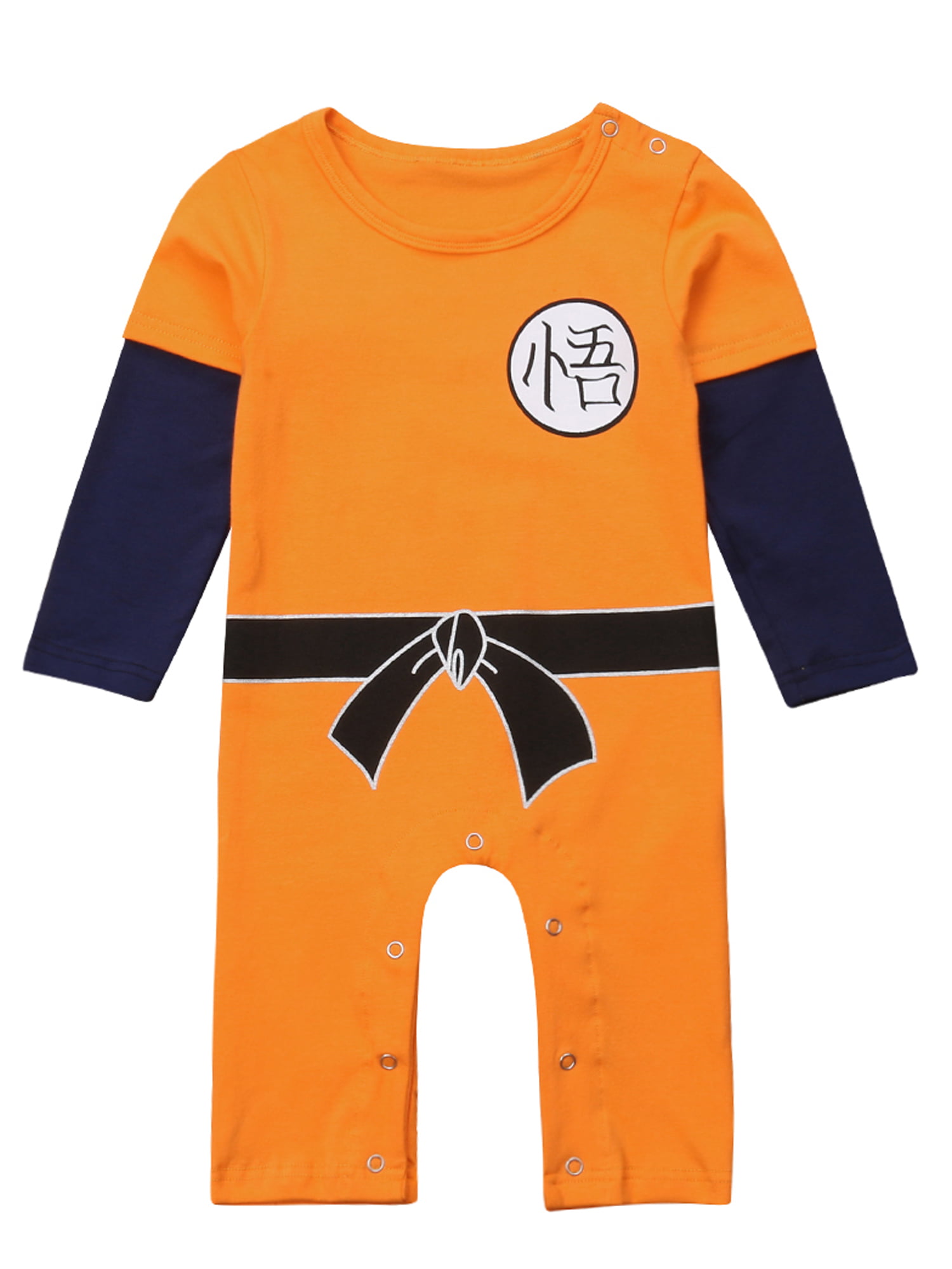 Newborn Baby Boys Long Sleeve Goku Romper Bodysuit Jumpsuit Outfits Clothes Sets 