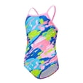 thumbnail image 4 of Maillot de Bain pour Filles, une-Pièce Maillot Dermoprotecteur à Manches Courtes, Robe de Bain Sportive et Conservatrice, Protection Solaire UPF 50+, 2TP à TG, 4 of 9