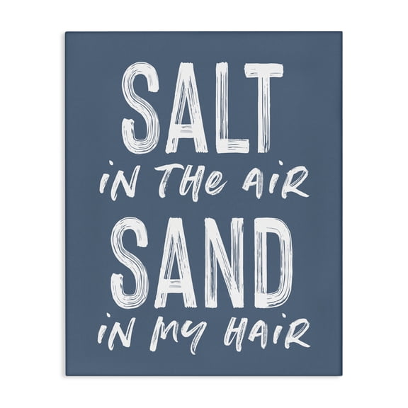 Summer Sentiment Salt Sand In Hair Canvas Wall Art, design by Lettered and Lined