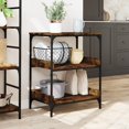 thumbnail image 2 of vidaXL Kitchen Trolley Smoked Oak 60x41x80.5 cm Engineered Wood, 2 of 5