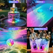Pool Lights, 4 Pack 10 Colors Rechargeable Submersible LED Lights with Remote & 6 Modes, Dimmable Swimming Pool Light IP68 Waterproof, LED Underwater Light for Pond Fountain Hot Tub Pool Party