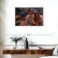thumbnail image 3 of Elephant Stock Jazz Band Musicians Wall Art - Horizontal Canvas Wall Art - Living Room Wall Decor - Music Canvas - Beige And Blue Decor - 30" x 20", 3 of 8