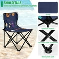 thumbnail image 4 of 600D Oxford Camping Chair Portable Foldable Chair Supports 220 lbs for Picnic, Fishing, Backpacking Purple Halloween Elements, 4 of 8