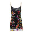 thumbnail image 4 of SAYOO Vestido corto informal con tirantes y cadena para mujer, con cuello en V, sin espalda, con lentejuelas SAYOO  Casual, 4 of 9