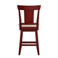 thumbnail image 4 of Weston Home Sheena Farmhouse Square Swivel Panel Back 24" Counter Height Stool, Antique Berry, 4 of 6