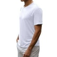 thumbnail image 4 of Men's Athletic T Shirts Slim Fit Round Neck Tees Breathable Workout Shirts For Sports Gym Running Casual Everyday Wear Mens Summer Lightweight Pullover Tee Shirts, 4 of 9