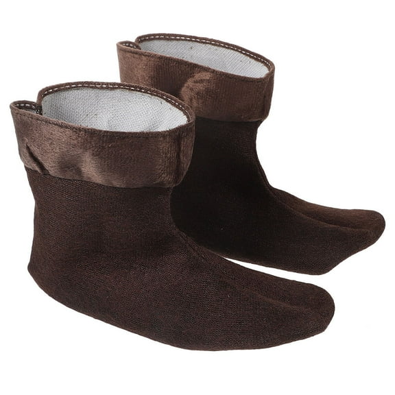 Pretyzoom 1 Pair Boot Liners Rain Boots Liner Black Plush Comfort Waterproof For Women Men