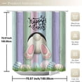 thumbnail image 3 of Fwttom Décorations de Pâques Rideau de Douche Lapin de Pâques Œuf Salle de Bain Maison Séparation Humide/sèche Rideau de Douche Imperméable, 3 of 5