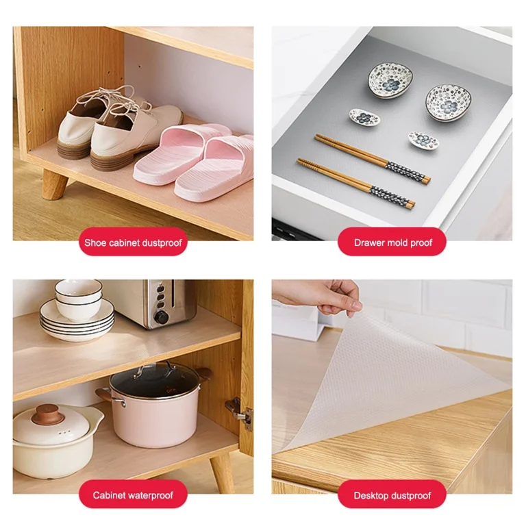 Reusable Kitchen Cabinet Mats Drawer Mats Washable Dustproof