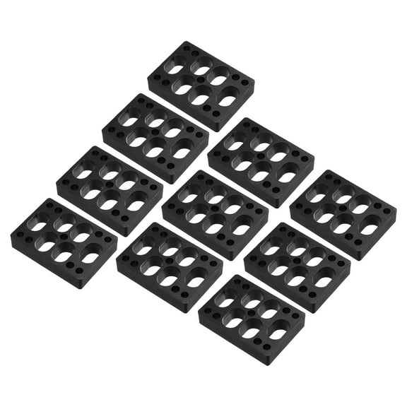 Uxcell 5/8"(15mm) Skateboard Riser Pads, 10Pcs Plastic Skateboard Angle Wedge Shock Pads, Black