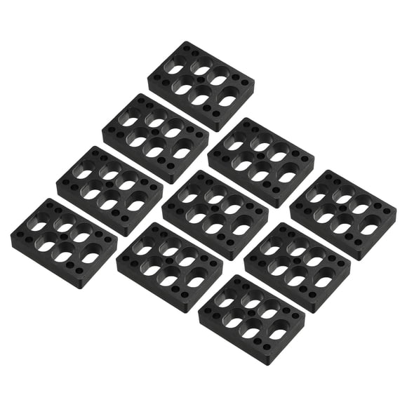 Uxcell 5/8"(15mm) Skateboard Riser Pads, 10Pcs Plastic Skateboard Angle Wedge Shock Pads, Black