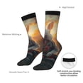 thumbnail image 4 of Fuzoiu Flower Meditating Rabbit Print Athletic Crew Socks for Men & Women,Casual Crew Socks,Above Ankle Crew Socks for Business, Casual, 4 of 6